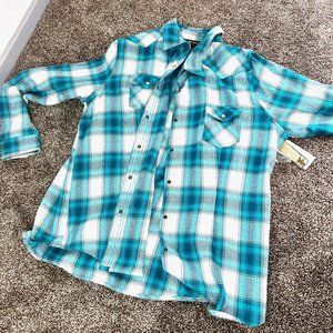 Blue/White flannel